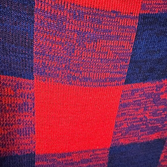 Canyon River Blues Lightweight Red and Blue Checkered Women's Sweater-Large - Picture 2 of 5